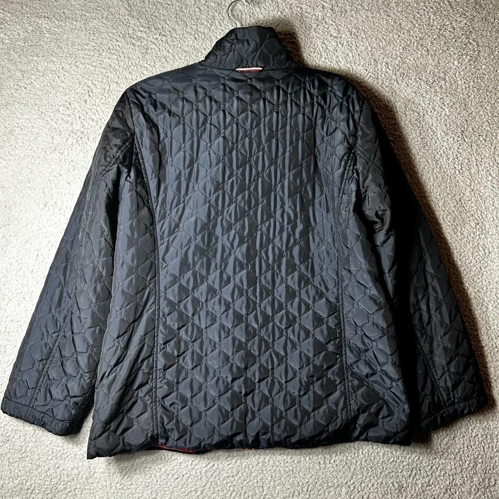 Tommy Hilfiger Jacket Womens XL Blue Quilted Water Repellent Full Zip Jacket‎